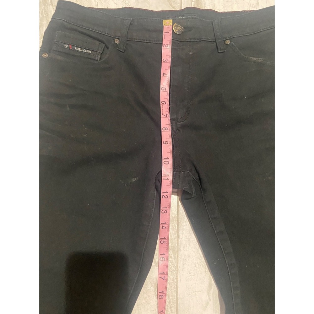 Fried Denim Jeans Mens 36 X 30 Slim Fit Black Denim Pants Y2K Skater - Picture 4 of 6